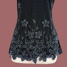 Load image into Gallery viewer, Y2K Floral Camisole with Lace Trim &amp; Sequin Size Large
