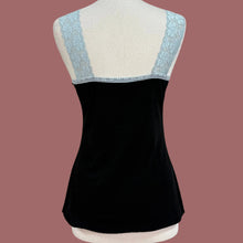 Load image into Gallery viewer, Y2K Floral Camisole with Lace Trim &amp; Sequin Size Large

