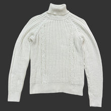 Load image into Gallery viewer, 90s Brooks Brothers Preppy 100% Cotton Cable Knit Turtleneck Sweater
