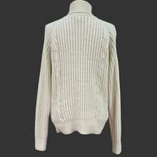 Load image into Gallery viewer, 90s Brooks Brothers Preppy 100% Cotton Cable Knit Turtleneck Sweater
