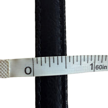 Load image into Gallery viewer, Vintage St. John Gold Panther Buckle on Thin Black Leather Cinch Belt Size Small
