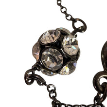 Load image into Gallery viewer, Vintage Brighton Long Station Necklace Faceted Crystal Pavé Ball Beads 38"
