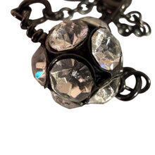 Load image into Gallery viewer, Vintage Brighton Long Station Necklace Faceted Crystal Pavé Ball Beads 38"
