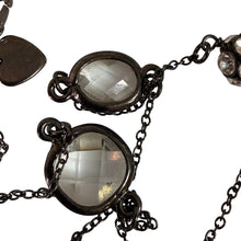 Load image into Gallery viewer, Vintage Brighton Long Station Necklace Faceted Crystal Pavé Ball Beads 38"
