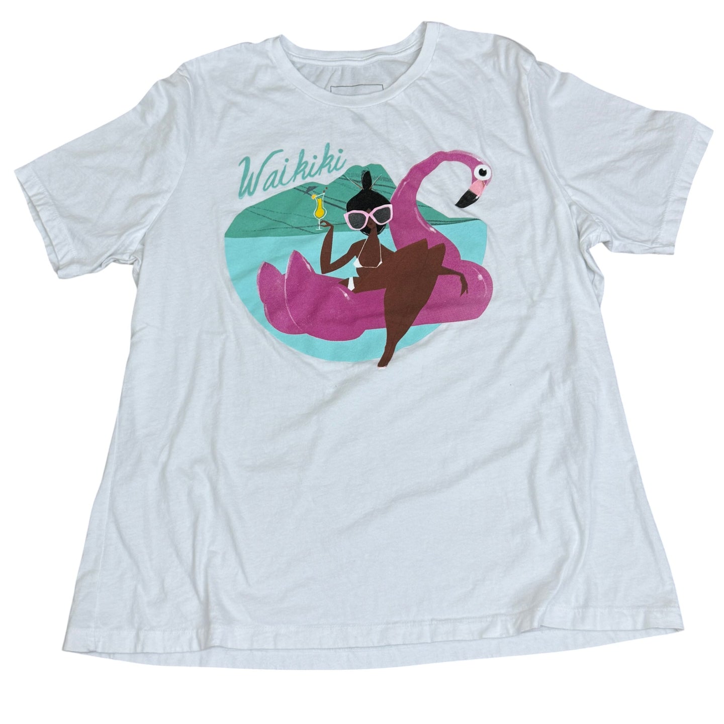 Lei Palm Waikiki Graphic Tee Shirt Size XL