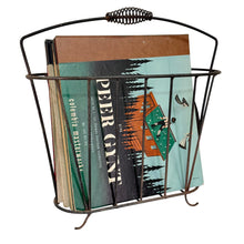 Load image into Gallery viewer, Mid Century Iron Magazine Rack
