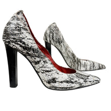 Load image into Gallery viewer, Jeffrey Campbell Ibiza Theodora Pump 8.5  Black White Splattered
