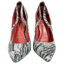Load image into Gallery viewer, Jeffrey Campbell Ibiza Theodora Pump 8.5  Black White Splattered
