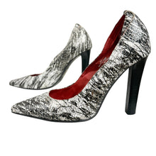 Load image into Gallery viewer, Jeffrey Campbell Ibiza Theodora Pump 8.5  Black White Splattered
