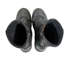 Load image into Gallery viewer, Harley-Davidson Black Leather Side-Zip Motorcycle Boots Buckle Lug Sole Size 10
