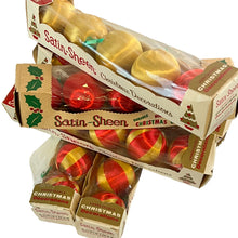 Load image into Gallery viewer, Vintage Satin Sheen Unbreakable Christmas Balls Ornament Decoration Lot

