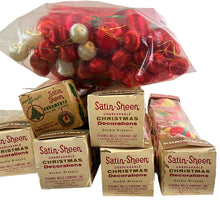 Load image into Gallery viewer, Vintage Satin Sheen Unbreakable Christmas Balls Ornament Decoration Lot
