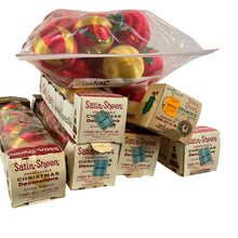 Load image into Gallery viewer, Vintage Satin Sheen Unbreakable Christmas Balls Ornament Decoration Lot
