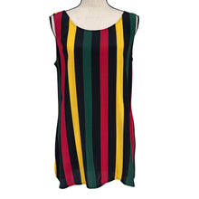 Load image into Gallery viewer, Vintage Mondi Bold striped Tunic Tank Top Size  Medium
