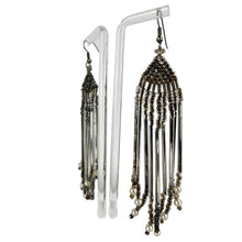Load image into Gallery viewer, Vintage Native American Beaded Dangle Earrings 4.5&quot; 
