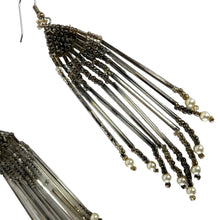 Load image into Gallery viewer, Vintage Native American Beaded Dangle Earrings 4.5&quot; 

