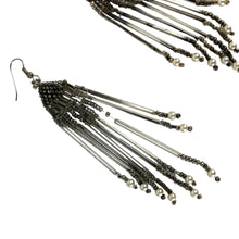Load image into Gallery viewer, Vintage Native American Beaded Dangle Earrings 4.5&quot; 
