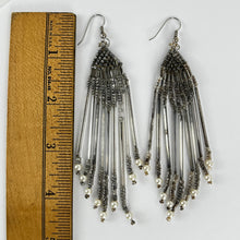 Load image into Gallery viewer, Vintage Native American Beaded Dangle Earrings 4.5&quot; 
