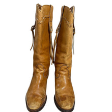 Load image into Gallery viewer, Vintage 70s Distressed Tan Leather Western Boots Size 10
