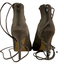 Load image into Gallery viewer, Vince Camuto Sylvia Taupe Peep Toe Sandal Heels Size 8.5
