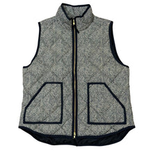 Load image into Gallery viewer, J.Crew Herringbone Quilted Down Puffer Vest Large
