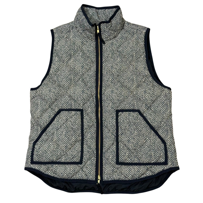 J.Crew Herringbone Quilted Down Puffer Vest Large