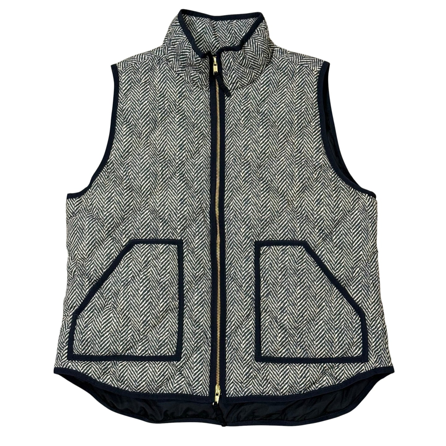 J.Crew Herringbone Quilted Down Puffer Vest Large