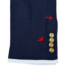 Load image into Gallery viewer, Navy Blue Wool Thom Browne Target Blazer Jacket Size Large

