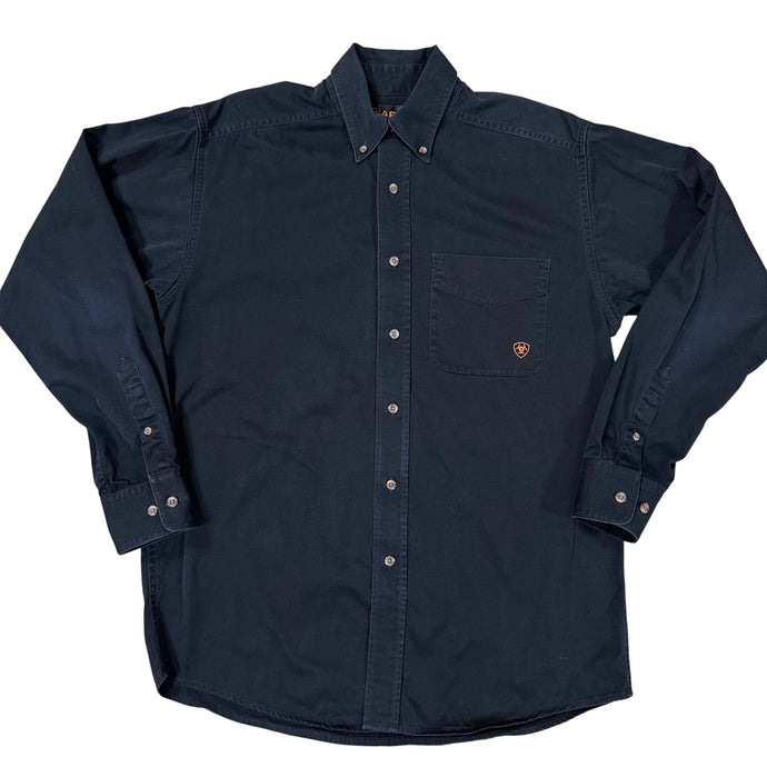 Ariat Button-Down Western Work Shirt – Black – Size S