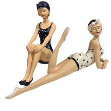 Load image into Gallery viewer, Vintage Art Deco Bathing Beauties Figurines in Polka Dot Swimsuits
