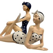 Load image into Gallery viewer, Vintage Art Deco Bathing Beauties Figurines in Polka Dot Swimsuits
