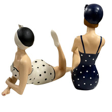 Load image into Gallery viewer, Vintage Art Deco Bathing Beauties Figurines in Polka Dot Swimsuits
