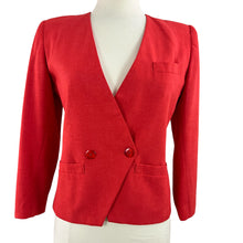 Load image into Gallery viewer, Vintage 80s Boxy Red Blazer &amp; Top Set Size 4

