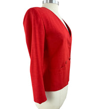 Load image into Gallery viewer, Vintage 80s Boxy Red Blazer &amp; Top Set Size 4
