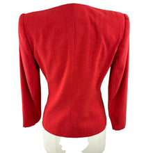 Load image into Gallery viewer, Vintage 80s Boxy Red Blazer &amp; Top Set Size 4
