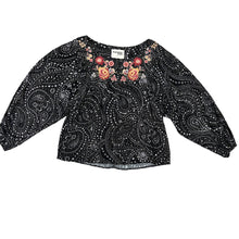 Load image into Gallery viewer, Savanna Jane Embroidered Boho Peasant Top Size Small
