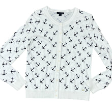 Load image into Gallery viewer, Tommy Hill Nautical Anchor Cardigan Sweater Size M
