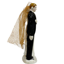 Load image into Gallery viewer, Vintage 40s 50s Bride &amp; Groom Wedding Cake Topper
