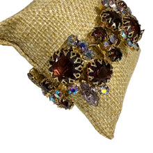 Load image into Gallery viewer, 60s Juliana Style Amethyst &amp; Aurora Borealis Statement Bracelet
