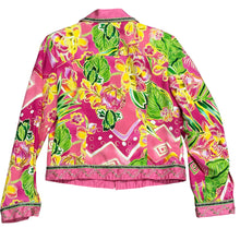 Load image into Gallery viewer, Nancy Bolen City Girl Pink Tropical 90s Pant Suit Set Size Small
