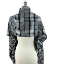 Load image into Gallery viewer, Gray Plaid Casmnk Scarf Super Soft
