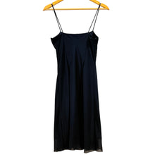 Load image into Gallery viewer, Y2K I.N. San Francisco Black Chiffon Slip Dress Satin Bow Size 7
