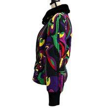 Load image into Gallery viewer, VTG 1980s Mondi Abstract Puffer Jacket Size Small/Medium
