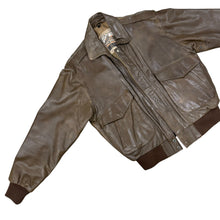 Load image into Gallery viewer, New Zealand Outback VTG 90s Brown Leather Bomber Jacket Medium
