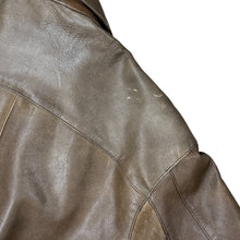 Load image into Gallery viewer, New Zealand Outback VTG 90s Brown Leather Bomber Jacket Medium
