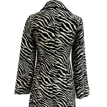 Load image into Gallery viewer, Three Sisters VTG Zebra Print Single Breasted Coat Size Small Made in USA
