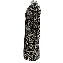 Load image into Gallery viewer, Three Sisters VTG Zebra Print Single Breasted Coat Size Small Made in USA
