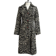 Load image into Gallery viewer, Three Sisters VTG Zebra Print Single Breasted Coat Size Small Made in USA
