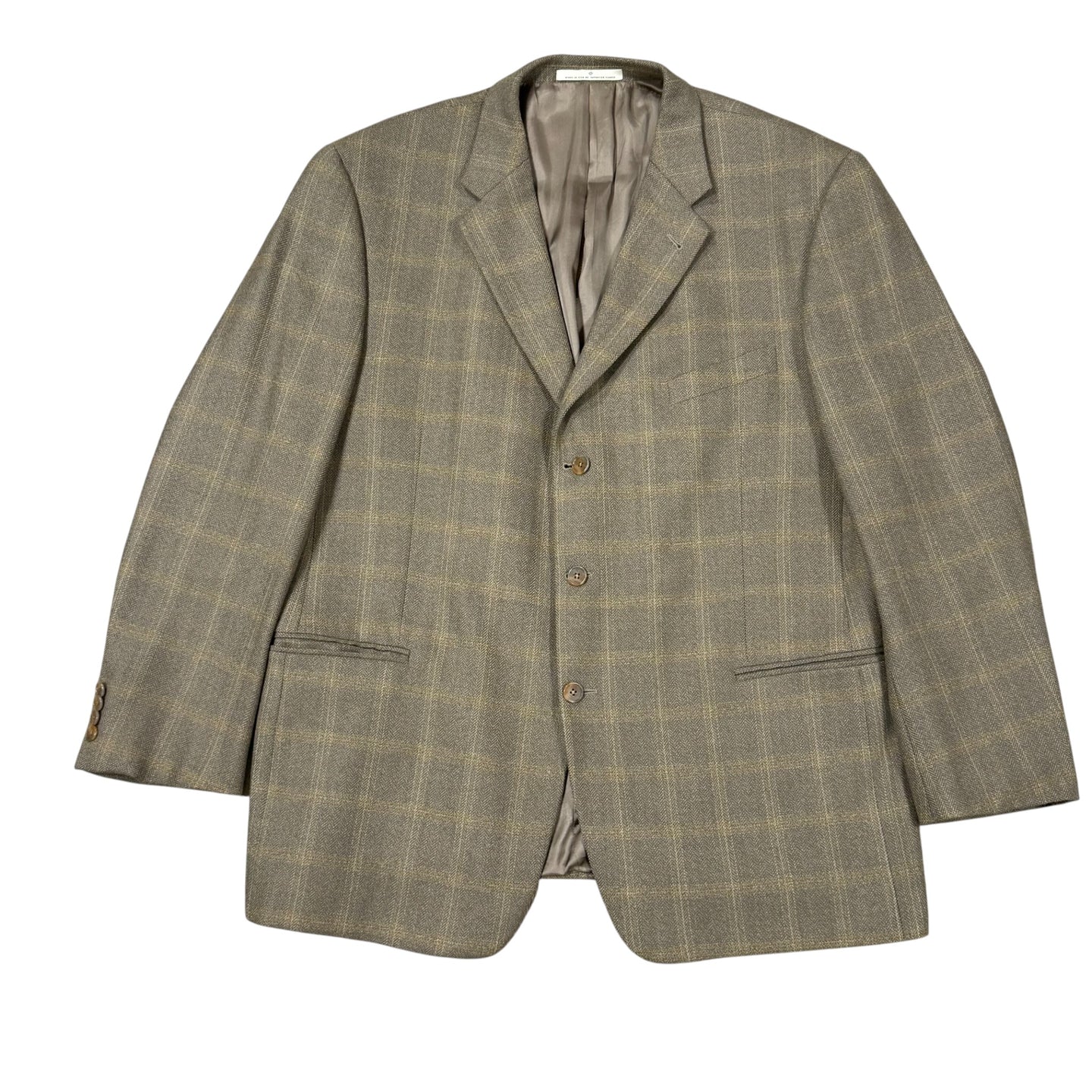 Joseph Abboud Wool Windowpane Sport Coat Blazer Size 46R