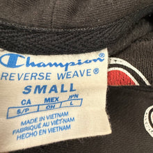 Load image into Gallery viewer, 2010s Champion Reverse Weave All Over C Logo Black Hoodie Small
